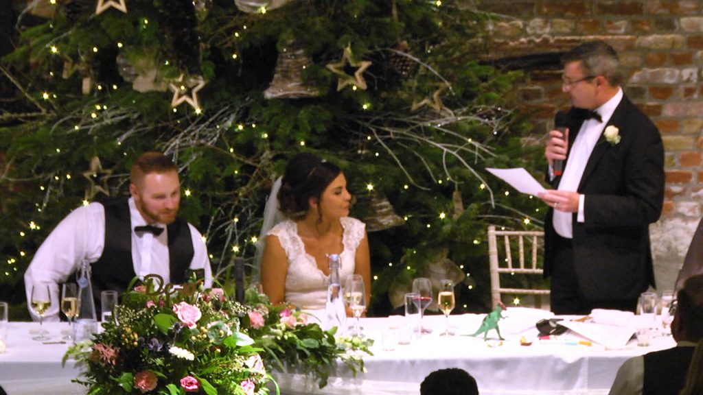Video of wedding speeches at Cooling Castle Barn Kent - Cooling Castle Wedding Videography